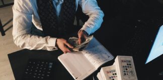 accountant counting money