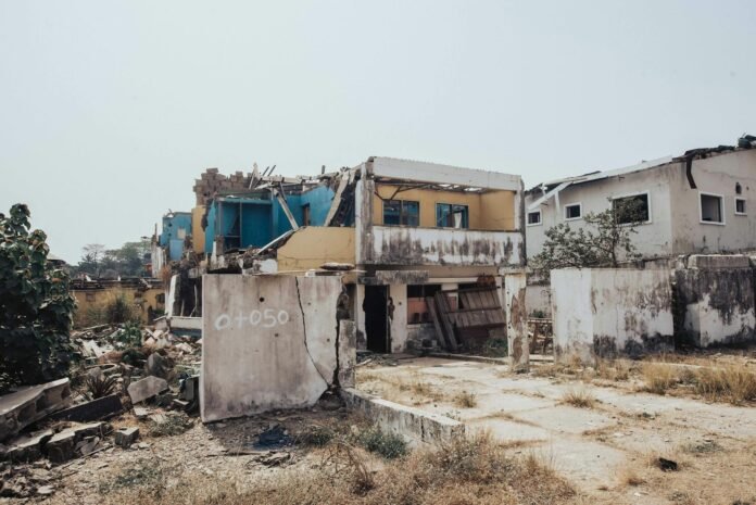 destruction in ibadan collapsed buildings